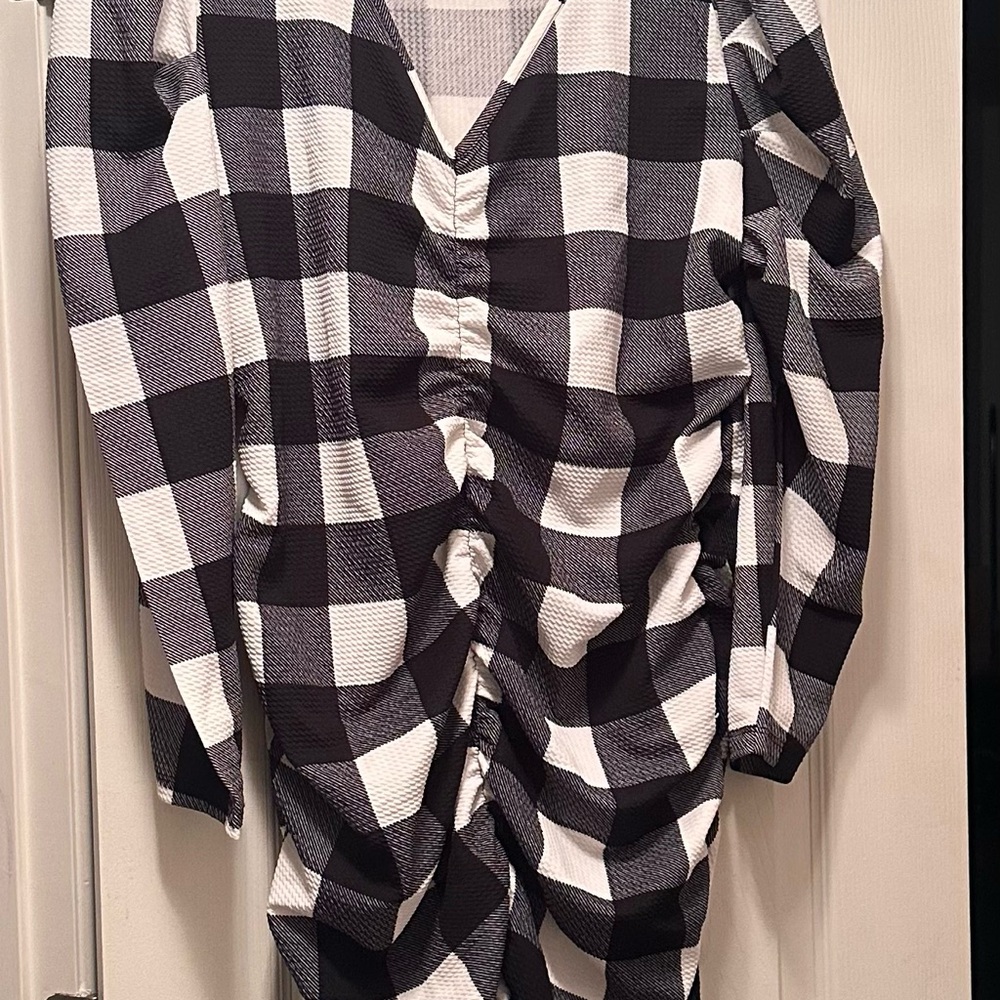 Black and White Checkered Dress